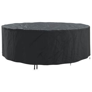 vidaXL Pokrowiec na meble 279 x 279 x 71 cm Tkanina Oxford 600D Czarny