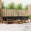 vidaXL Zestaw sof na zewnątrz z poduszką 7 pcs Naturalny i czarny