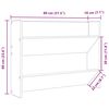 vidaXL P&oacute;łka ścienna na buty szara 80x18x60 cm materiał drewnopochodny