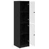 vidaXL Highboard Czarny Dąb 35 x 37 x 142 cm Materiał drewnopochodny