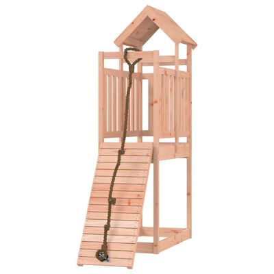 vidaXL Domek ze ścianką wspinaczkową dla dzieci, drewno daglezjowe