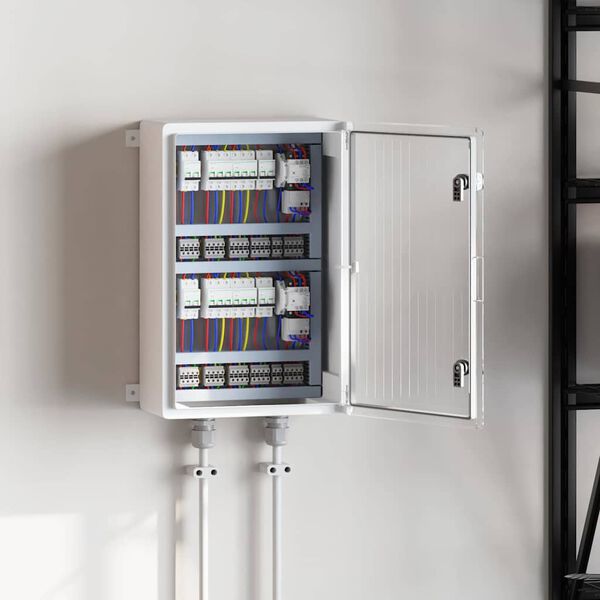 vidaXL Szafka kontrolna Szary 40 x 20 x 60 cm Plastik ABS