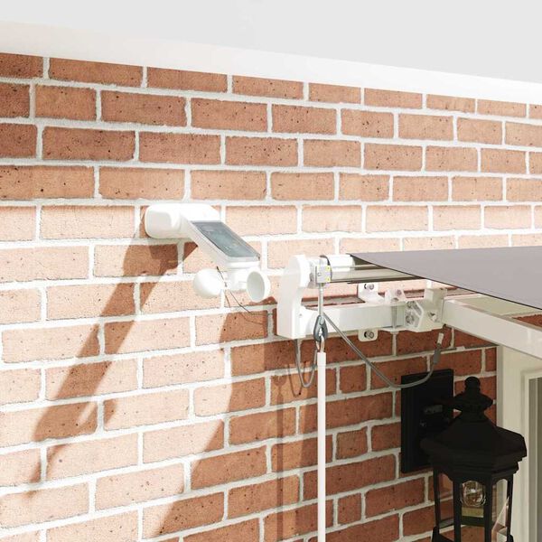 vidaXL Markiza zwijana Jasnoszary 400 &times; 300 cm Poliester i Metal