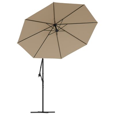 vidaXL Zamienne pokrycie parasola ogrodowego, kolor taupe, 300 cm