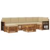 vidaXL Zestaw sof na zewnątrz 7 szt. naturalny