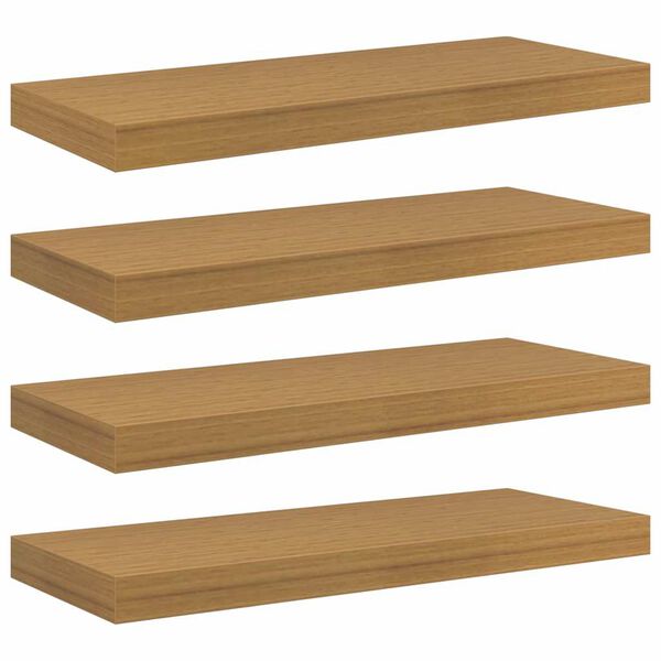 vidaXL P&oacute;łka ścienna Montowane na ścianie 4 pcs Beżowy 50 x 23 x 4 cm