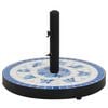 vidaXL Okrągła podstawa pod parasol, niebiesko-biała, 12 kg