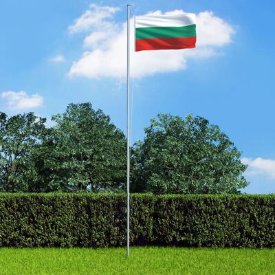 vidaXL Flaga Bułgarii z aluminiowym masztem, 6,2 m