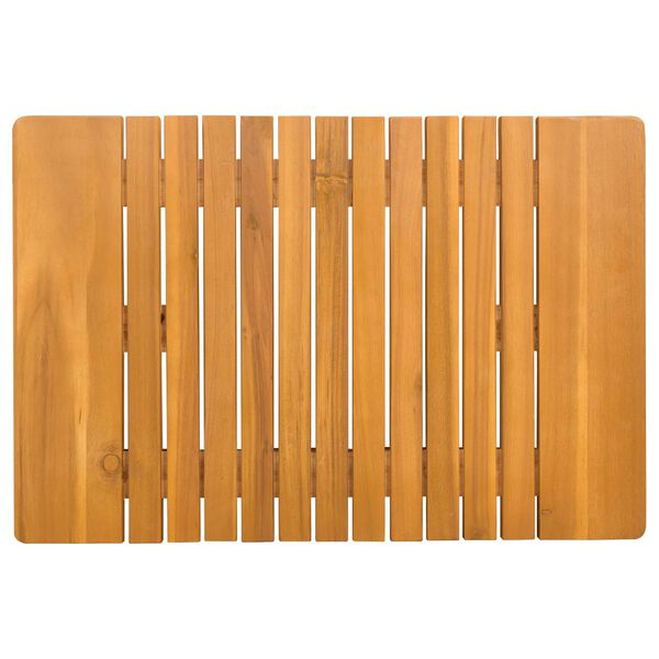 vidaXL Mata do kąpieli Gładki Brązowy 59 x 40 cm drewno