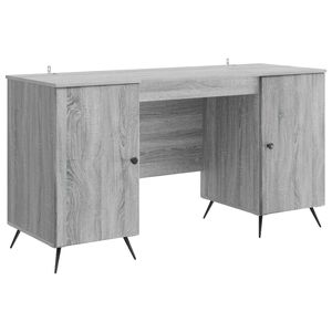 vidaXL Biurko Szary Sonoma 142,5 x 50 x 75 cm Drewno inżynieryjne