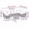 vidaXL Zestaw Sof na Ogr&oacute;d 9 pcs Beżowy Polirattan