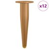 vidaXL Nogi Stojące 12 szt. złoty 98 x 40 mm Żelazo