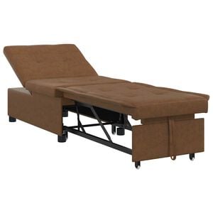 vidaXL Sofa Bed Brązowy 194 x 67 x 82 cm Tkanina Huahua
