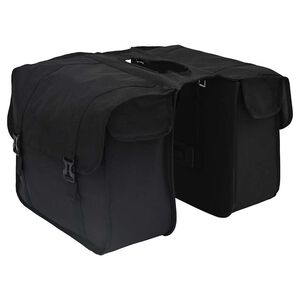 vidaXL Torba rowerowa Czarny 40 x 18,5 x 35 cm Poliester