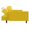 vidaXL 2-osobowa kanapa, ż&oacute;łta, tapicerowana aksamitem