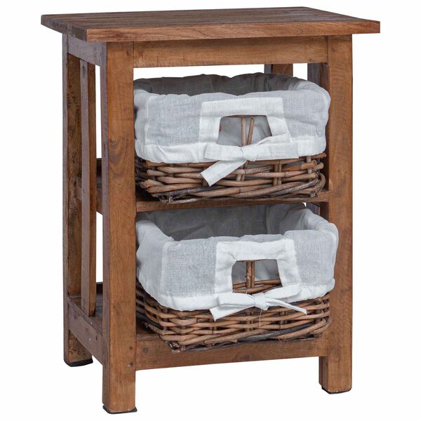 vidaXL Stolik boczny Brązowy Lite drewno mahoniowe