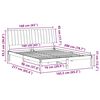 vidaXL Ramka łóżka Brązowy 150 x 200 cm Lite drewno sosnowe