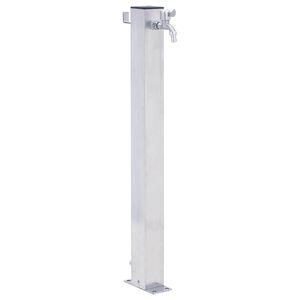 vidaXL Kran ogrodowy na kwadratowym słupku, 100 cm, stal nierdzewna