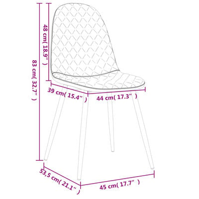 vidaXL Krzesła stołowe, 4 szt., musztardowe, obite aksamitem