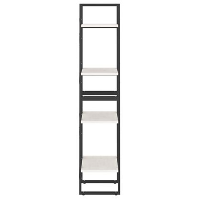 vidaXL 4-poziomowy regał na książki, biały, 40x30x140 cm, sosnowy