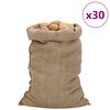 vidaXL Worki jutowe, 30 szt., 60x105 cm, 100% juta, 340 g/m&sup2;
