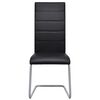vidaXL Wspornikowe krzesła stołowe, 2 szt., czarne, sztuczna skóra