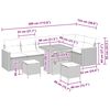vidaXL Zestaw Sof na Ogr&oacute;d z poduszką 9 pcs Beżowy Polirattan