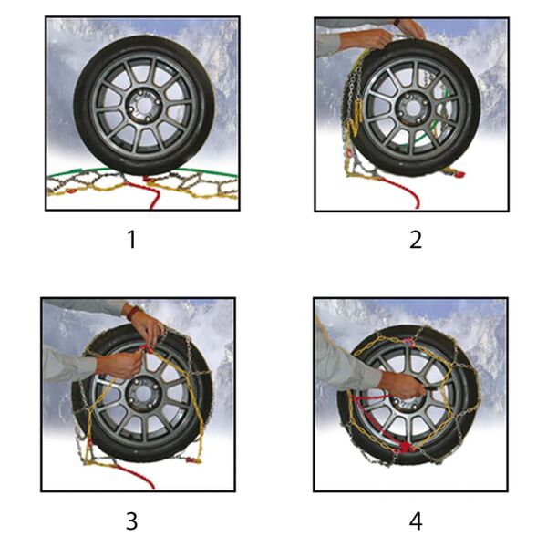 ProPlus Łańcuchy śniegowe na opony samochodowe, 12 mm, KN120, 2 szt.