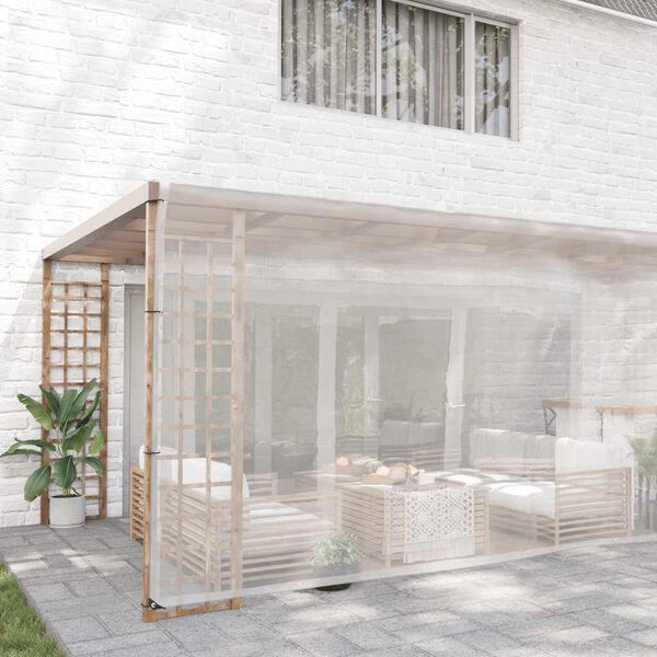 vidaXL Przezroczysta plandeka z oczkami 6x6 m Polietylen