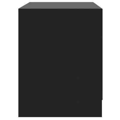 vidaXL Szafka nocna, czarna, 45x34,5x44,5 cm, płyta wiórowa