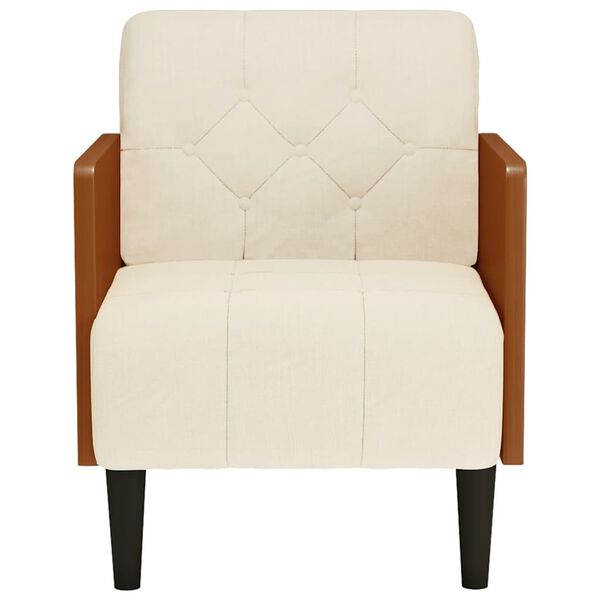 vidaXL Sofa Fotel z Podłokietnikami 55 cm Len