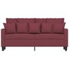 vidaXL Sofa 2-osobowa, winna czerwień, 140 cm, tapicerowana tkaniną