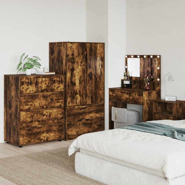 vidaXL Szafy do przechowywania 2 pcs Dąb wędzony 80 x 48 x 105 cm