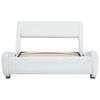 vidaXL Rama łóżka, biała, sztuczna skóra, 90 x 200 cm