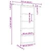 vidaXL Drzwi przesuwne Brązowy 80 x 208 cm Lite drewno sosnowe