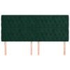 vidaXL Zagł&oacute;wek ciemnozielony 180x7x118/128 cm aksamit