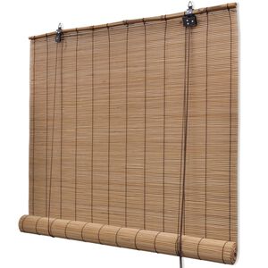 vidaXL Roleta bambusowa, 100 x 220 cm, brązowa