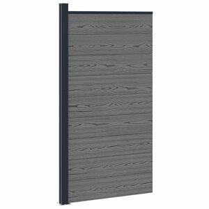 vidaXL Panel ogrodzeniowy 95 x 186 cm WPC i aluminium Szary