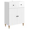 vidaXL Bufet Biały wysoki połysk 66 x 34,5 x 90 cm Drewno inżynieryjne