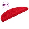 vidaXL Maty na schody 15 szt. 56x17x3 cm Czerwone p&oacute;łokrągłe