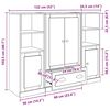 vidaXL Highboard z szufladą 3 pcs Stare drewno Materiał drewnopochodny