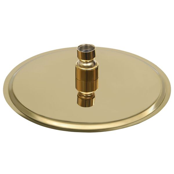 vidaXL Deszczownica ze stali nierdzewnej, 20 cm, okrągła, złota