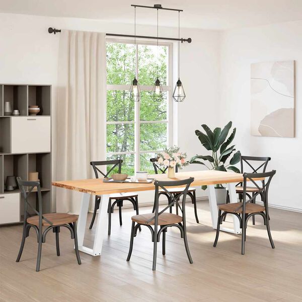 vidaXL Nogi do stołu jadalnego w kształcie litery U 2 szt. Białe 50x(72-73) cm Stal