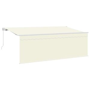 vidaXL Markiza wysuwana Kremowy 400 x 200 cm Poliester i aluminium
