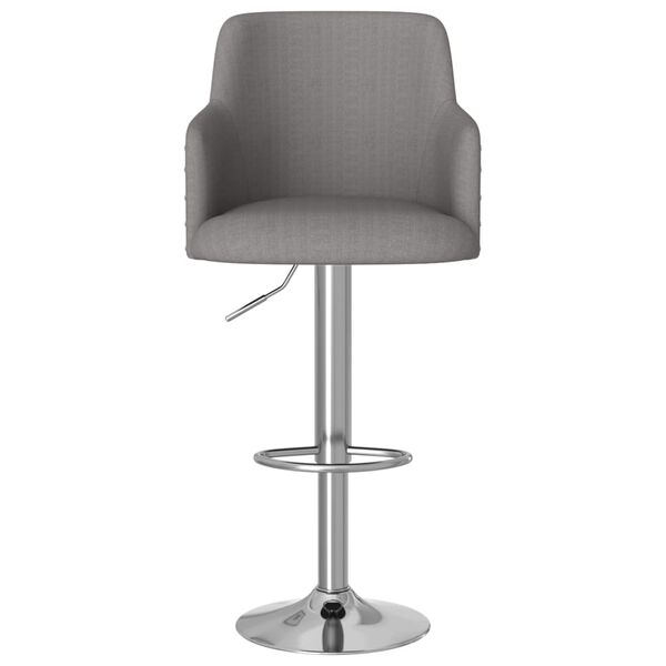 vidaXL Stołki barowe, 2 szt., ciemnoszare, tapicerowane tkaniną