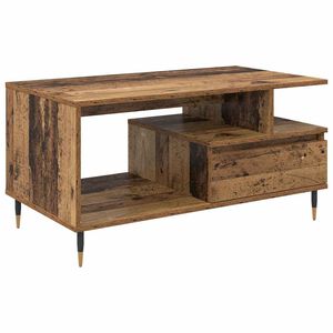 vidaXL Stolik kawowy z szufladą Stare drewno 90 x 49 x 45 cm