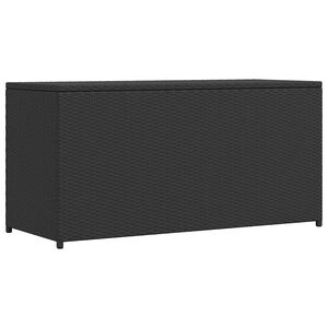 vidaXL Skrzynia ogrodowa, czarna, 120 x 50 x 60 cm, rattan PE