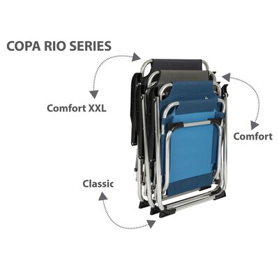 Bo-Camp Składane krzesło turystyczne Copa Rio Classic, szare