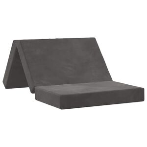 vidaXL Składana Sofa Ł&oacute;żko 80 x 67 x 45 cm ciemnoszary