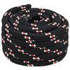 vidaXL Wielofunkcyjna lina gospodarcza 50 mm 10 m Czarny i czerwony PP
